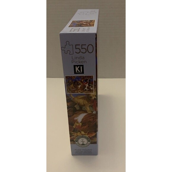 Linda Picken Jigsaw Puzzle "Let's Play Football" 550 Pieces 24"x18" Preowned - Picture 4 of 4